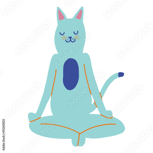 Yoga cat flat