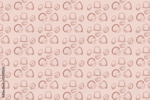 Vector pattern with a coffee motif. Coffee shop background with vintage line art. Ideal for cafe menus, posters, and graphic design.