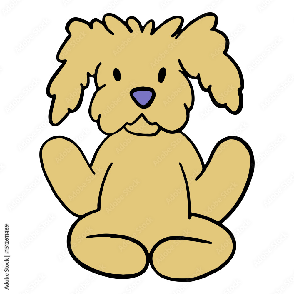 Obraz premium Fluffy dog yoga pose