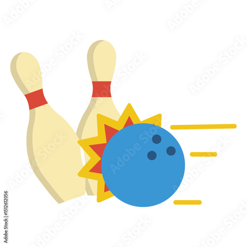Hit flat ball pins