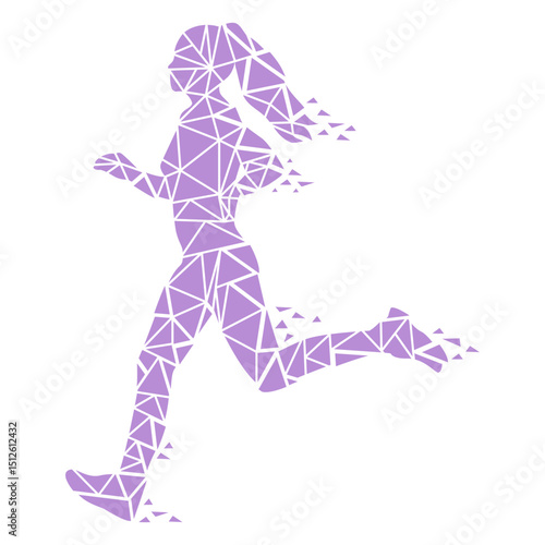 Girl geometric running
