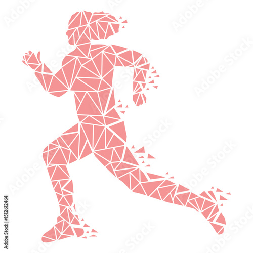 Runner geometric girl