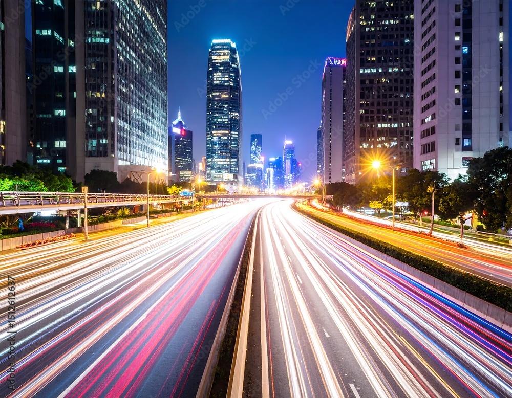 Fototapeta premium City highway at night