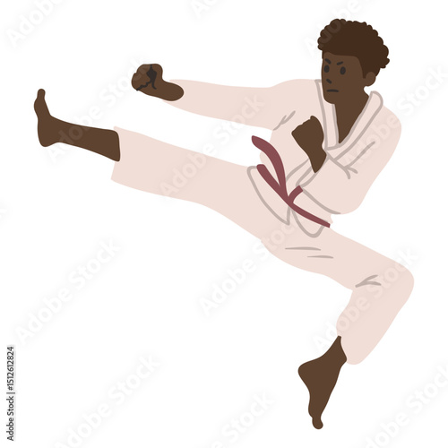 Karate kick hobby people