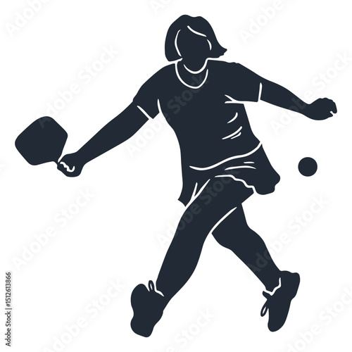 Women playing pickleball
