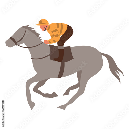 Horse rider in a horse race