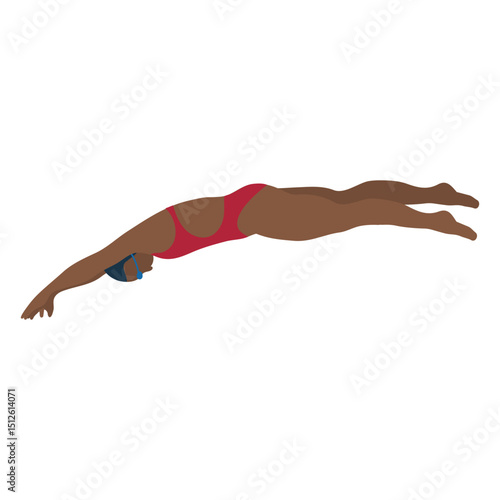 Swimmer doing a dive