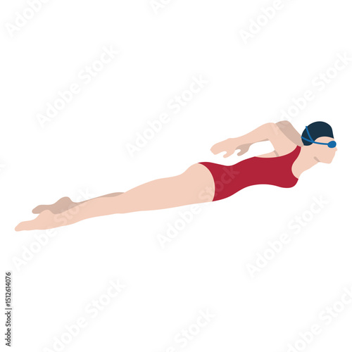 Swimmer doing breaststroke