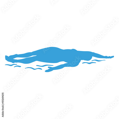 A swimmer performing a perfect backstroke