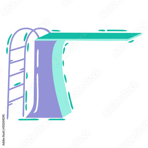 Platform to do a swimming dive