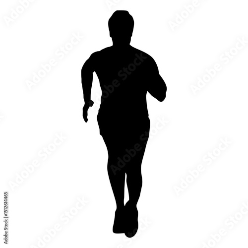 Running triathlon athlete silhouette