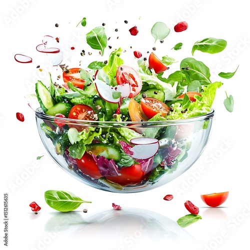 fresh salad with tomatoes