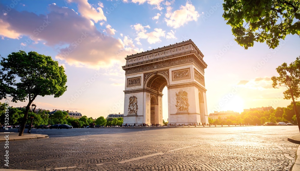Fototapeta premium Parisian landmark at sunset (1)