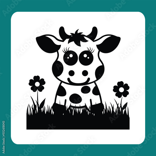 cow on a green meadow