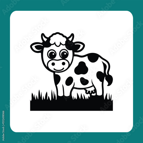 cow with a flower