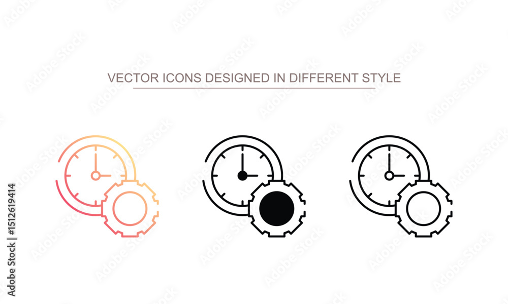 Obraz premium Time Management icon design with white background stock illustration