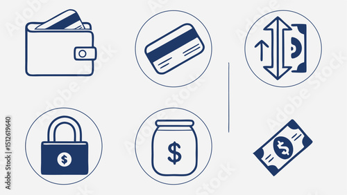 Dynamic Savings Jar Icon Vector Illustration