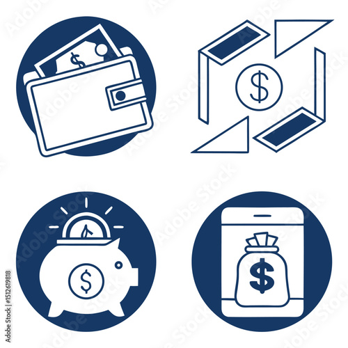 Scalable Money Transfer Arrow Vector for Banking