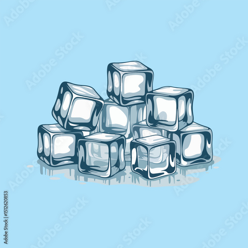 melting ice cubes