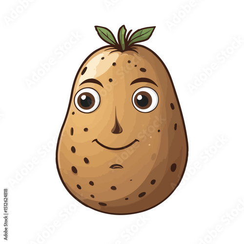 Flat Brown Potato Vector