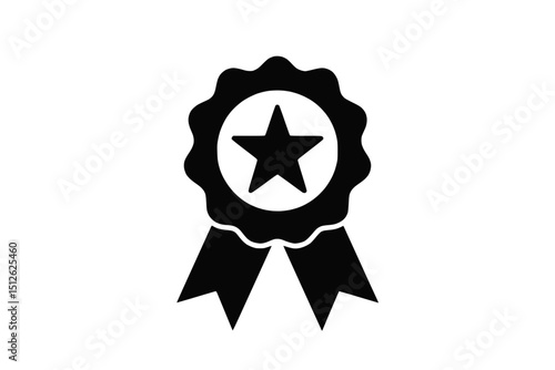 Ícone de Medalha com Estrela em PNG com Fundo Transparente

