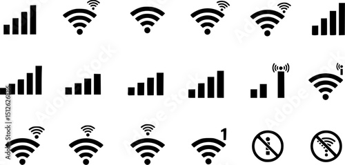 Wi Fi icon vector set. wireless illustration sign collection. signal symbol.
