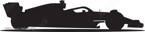 Silhouette of a Formula One Race Car