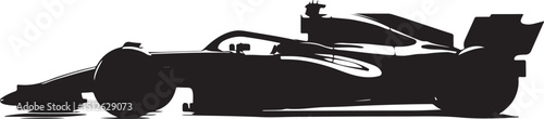 Silhouette of a Modern Formula One Race Car