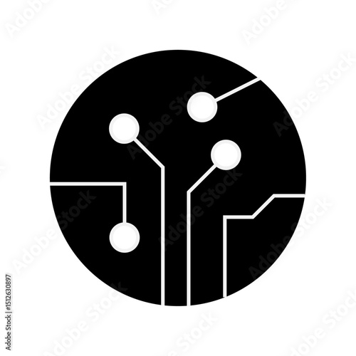 cotton swab glyph circular icon 