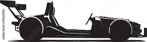 Silhouette of a Modern Formula Race Car Design