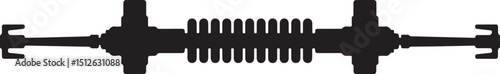 Black Silhouette of a Coil Spring Suspension System
