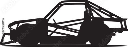 Silhouette of a Buggy Off Road Racing Vehicle
