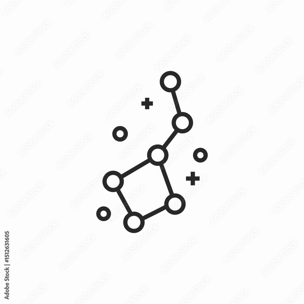 big bear constellation icon sign vector big bear constellation icon sign vector