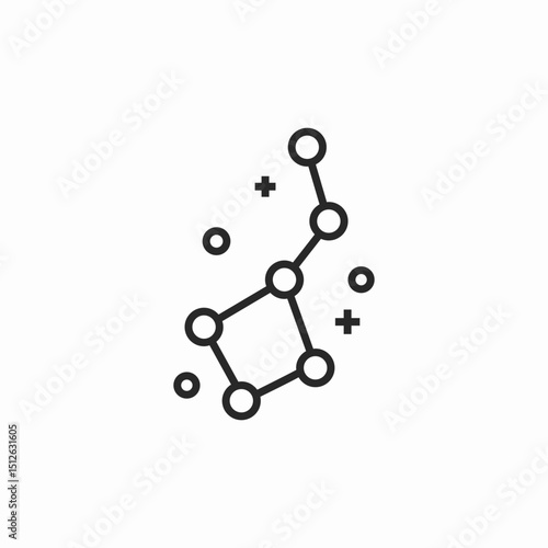 big bear constellation icon sign vector