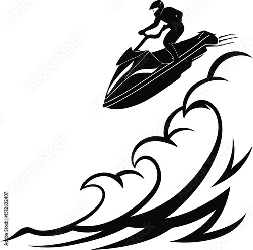 vector illustration of a sailing boat