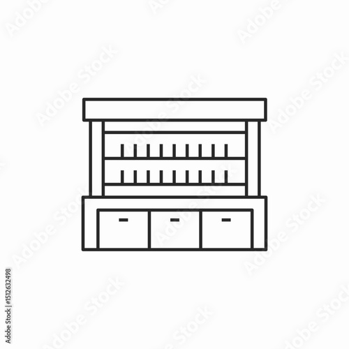 cupboard shelf icon sign vector