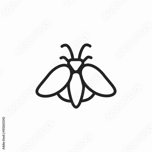 fly insect icon sign vector