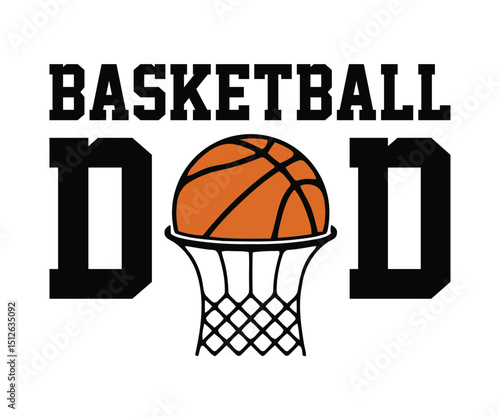 Basketball dad, best tee vector