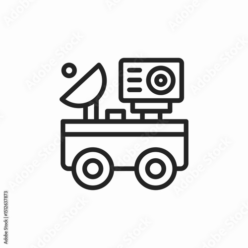 mars rover icon sign vector