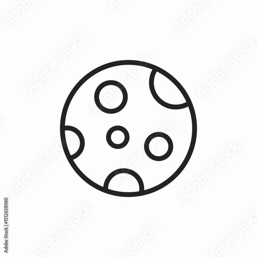 moon full icon sign vector