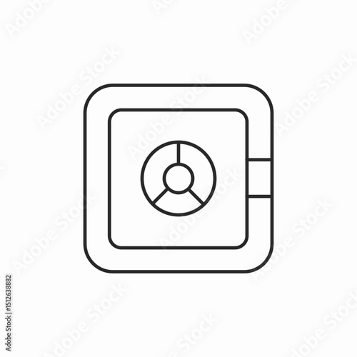 safe box icon sign vector