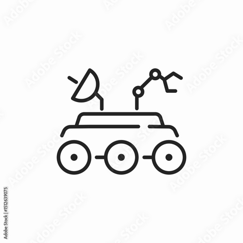 space rover icon sign vector