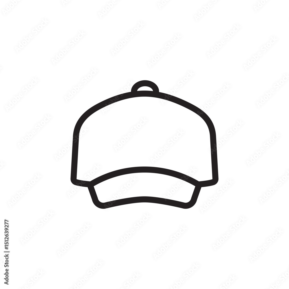 Fototapeta premium シンプルでかわいい帽子のアイコン