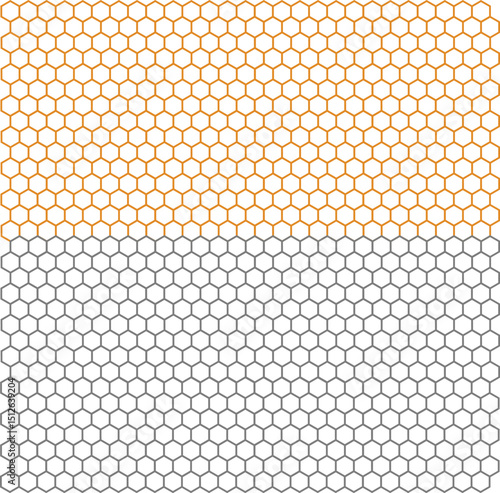 Honeycomb pattern, with separate elements for the pattern