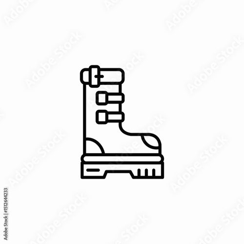 army boots icon sign vector