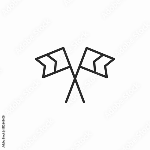 birthday flags icon sign vector