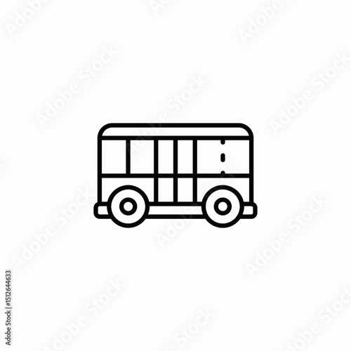 bus transport icon sign vector