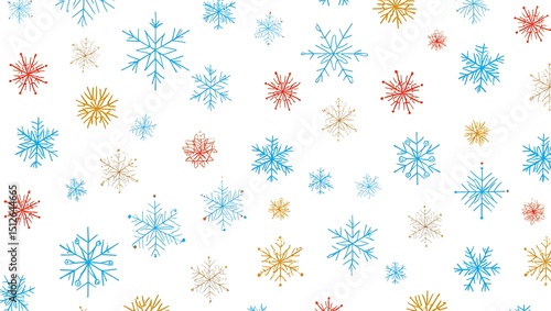 seamless pattern with snowflakes