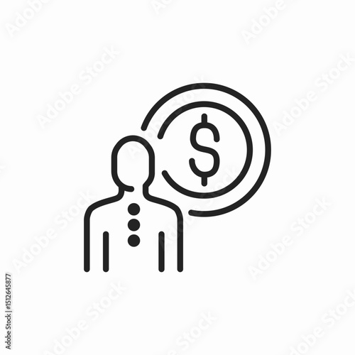 employee money icon sign vector