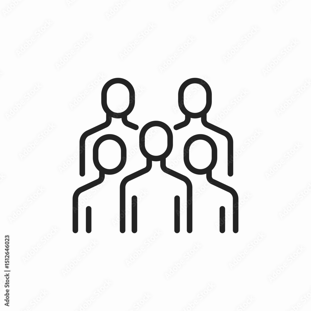 group team icon sign vector group team icon sign vector